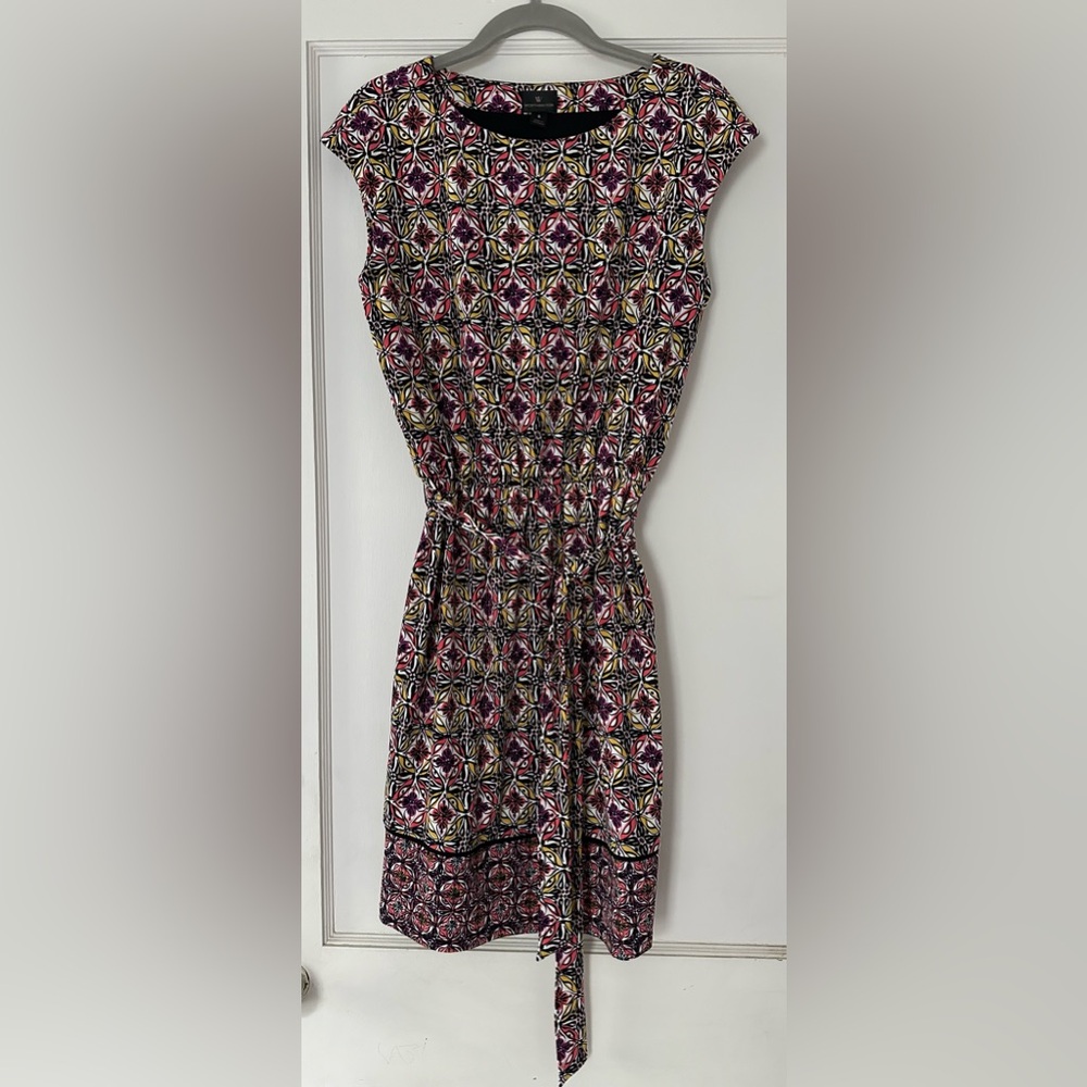 Worthington Multi Color Sleeveless Belted Dress - Size S